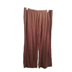 St. John Spa Women's M Brown Casual Pull On Lounge Pants Zipper Pockets USA